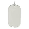 thumbnail image 1 of Sterling Silver Rhod.-plate Dog Tag Polish Front/Satin Back Disc Charm Pendant, 1 of 4