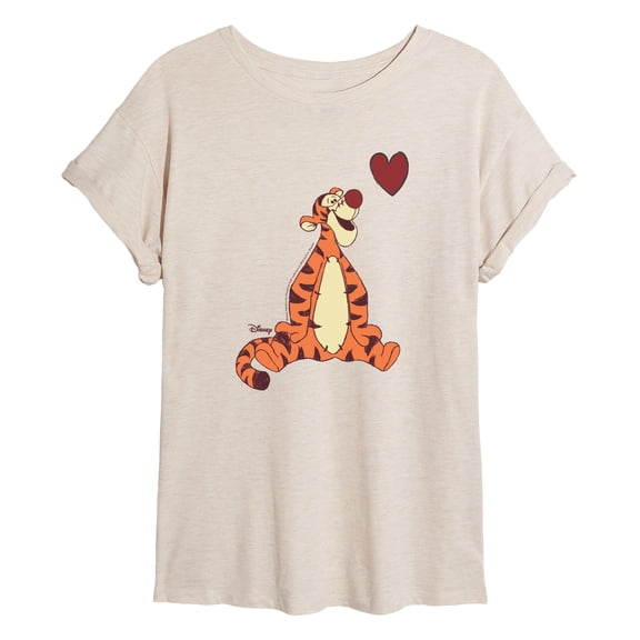 Winnie the Pooh - Tigger Heart Oversized Graphic T-Shirt