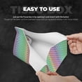 thumbnail image 5 of Lsque Rainbow Peacock Feathers Printed Long Tissue Box Cover Holder, Facial Paper Organizer Dispenser,Triangle with Bottom Belt, PVC Leather Decorative Organizer, 5 of 9