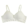 thumbnail image 1 of BYHONG Teenage Girls Sports Bra With Adjustable And Removable Shoulder Strap Training Bra Pack White 32, 1 of 5