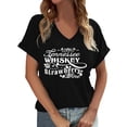 thumbnail image 2 of Conairie Short Sleeve Tshirts Shirts For Women Graphics Print Classic Elegant Casual T Shirts Comfy Soft Spring Blouses Pullover Outfits Black XXL, 2 of 4