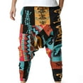 thumbnail image 4 of Pantalones bombachos de cintura media con estampado de encaje a la moda para hombre, pantalones casuales de longitud completa, pantalones de entrepierna para hombre, 4 of 6