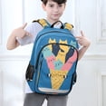 thumbnail image 6 of FORMRS Unisex School Backpack 17" Student Travel Bag with Laptop Compartment, Colorful Ice Cream Cat, 6 of 7