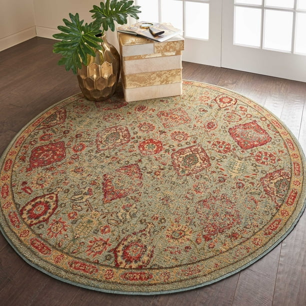 Nourison Somerset Oriental Light Green Area Rug