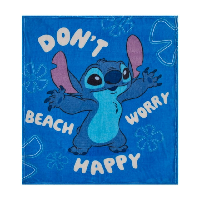 Cobertor Frazada Stitch Azul 127 cm x 152 cm