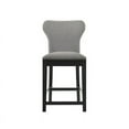 thumbnail image 4 of Rolando Upholstered Solid Back Counter Height Stools with Nailhead Trim (Set of 2) Grey and Black, 4 of 6