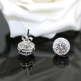 thumbnail image 6 of Soumake Ear Studs Zircon Inlaid Versatile Jewelry Silver Tone Eardrop for Wedding, 6 of 7