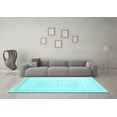 thumbnail image 3 of Ahgly Company Indoor Square Solid Light Blue Modern Area Rugs, 8' Square, 3 of 4