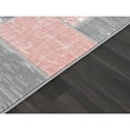 thumbnail image 2 of L'Baiet Verena Geometric Area Rug Pink Grey 4' x 6' Medium Area Rugs Carpet for Living Room, Bedroom, Dining Table, Office, Hallway, Foyer | Neutral Colorful Modern Abstract Home Decor, 2 of 7