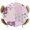 Purple Pink, variant on Elastic Fitted Round Tablecloth, Spring Floral Waterproof Stretch Table Cover for 55"-60" Tables, Yellow Flowers Botanical Patchwork Grid Bohemia Washable Outdoor Tablecloths for Patio, Picnic