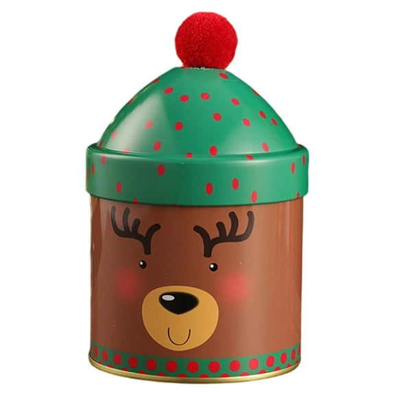 Christmas Food Storage Metal Cookie - Reusable Empty Candy Storage Tinplate for Cake Snack Chocolate Jewelry Parties Holidays Birthdays Christmas Gifts