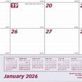 thumbnail image 3 of 12-Month (Jan to Dec): 2026 22 in. x 17 in. Monthly Desk Pad Calendar - White/Burgundy Sheets, Black Binding, Clear Corners, 3 of 6