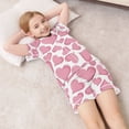 thumbnail image 6 of Silky Satin Kids' Pajama Set Breathable & Smooth Unisex Button-Down Pajamas Pink Hearts Pattern X-Large, 6 of 8