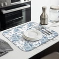 thumbnail image 3 of Pioneer Flower Floral Print Pattern Dish Drying Mat for Kitchen 1 Pack, Ultra Absorbent Microfiber Dishes Drainer Mats,16"x18", 3 of 6