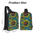 thumbnail image 3 of Rocae Sunflowers for Lightweight Chest Bag Dual Pocket, Waterproof Crossbody Sling Bag for Men and Women, 3 of 8