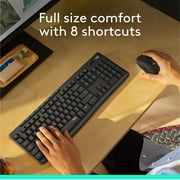 Logitech MK295 Wireless Mouse & Keyboard Combo with SilentTouch Technology, Full Numpad, Graphite