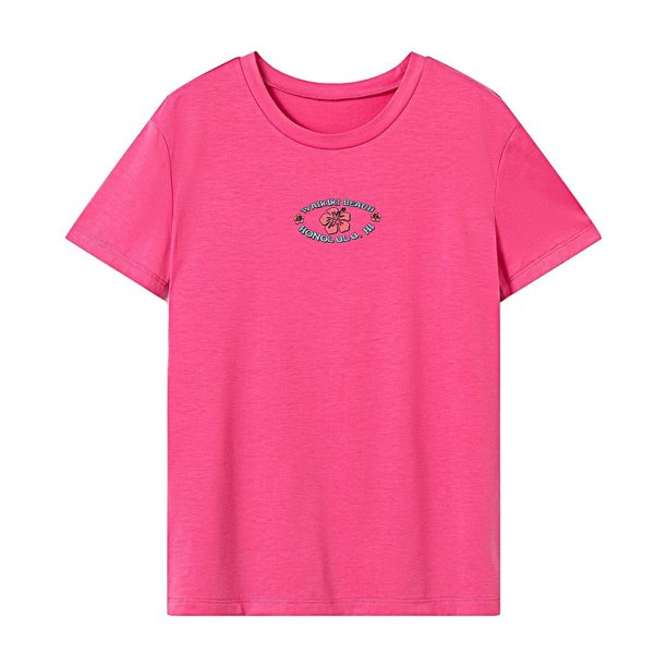 Camiseta de verano para mujer, suave, elegante, manga corta, para uso diario, trabajo, vacaciones XL