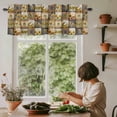 thumbnail image 6 of Sunflowers Rod Pocket Curtain Valance, Farmhouse Vintage Western Texas Star Plaid Farmhouse Window Valance for Living Room, Bedroom, Kitchen 42"W x 12"L, 6 of 9