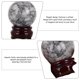 thumbnail image 3 of unbranded Bola De Cristal Decorativa Con Soporte De Madera Para Ambiente Artístico, 3 of 6