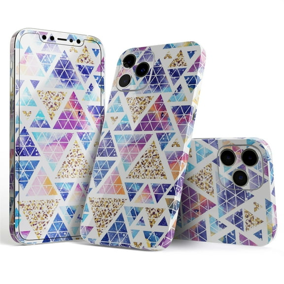 DesignSkinz Abstract Triangular Watercolor Shapes Full-Body Skin Decal Wrap Cover for iPhone 16