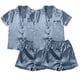 thumbnail image 1 of Conjunto de pijama de 2 piezas: tirantes de encaje y pantalones cortos - Poliéster - Talla grande - M-XXXXXL, 1 of 4