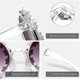 thumbnail image 3 of lunettes De Soleil Sweet Daisy (cuadro Transparente, Verres Bleu Rose) Pour Femmes Et Hommes Cadre Rond Fleur Lunettes Decorativos Uv400 Lunettes B, 3 of 5