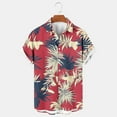 thumbnail image 2 of Awdenio Hawaiian Shirt for Men Flower/Pineapple/Bird Print Hawaiian Short Sleeve Shirt Casual Button Down Tropical Shirt, 2 of 4