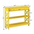 thumbnail image 4 of Pemberly Row Transitional One-Drawer Console Table with Shelves in Yellow Wood, 4 of 7