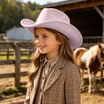thumbnail image 2 of Toddler Sun Hat Western Cowboy Hat for Kids Boy Girl Classic Cowboy Cowgirl Dress Up Hat with Buckle Belt, 2 of 9