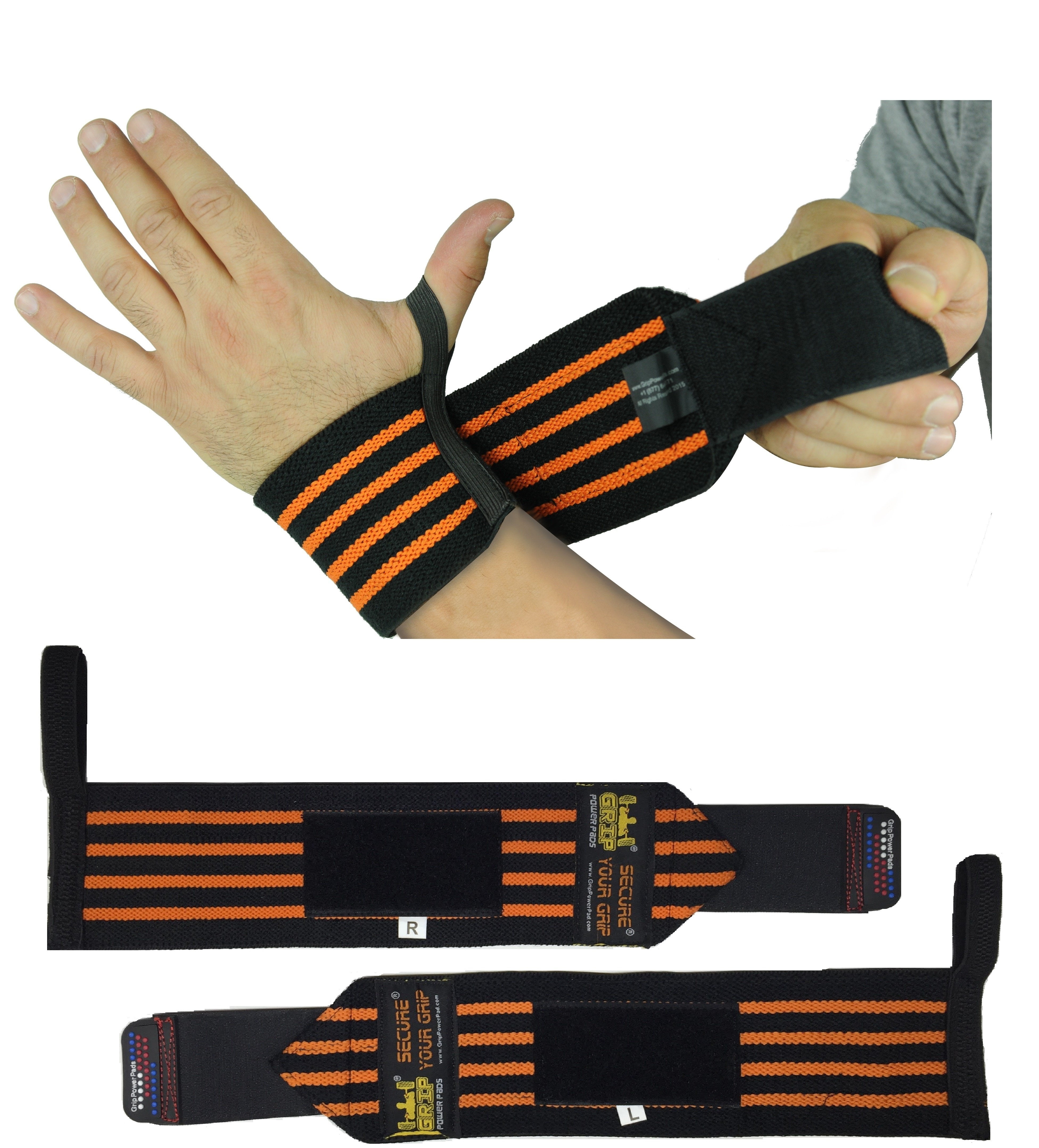 Deluxe Wrist Wraps 13" Long (1 Pair /2 Wraps) for WEIGHT LIFTING