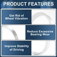 thumbnail image 4 of Unique Bargains Car Wheel Hub Centric Rings Wheels Center Shaft Shock Absorbing Hubrings Aluminum Alloy Silver Tone Durable OD 65.1mm to ID 58.6mm, 4 of 7