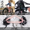 thumbnail image 5 of ESKUTE 750W Electric Bike for Adults – 20 MPH, 80-Mile Range, 48V 20.8Ah Battery, 26"x4.0" Fat Tires, Full Suspension, Step-Thru, 8-Speed – Pink, 5 of 9