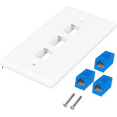 thumbnail image 6 of 3Pack 3-Port Ethernet Wall Plate, RJ45 Wall Plate with RJ45 Inline Coupler Insert,Cat6 Jack Wall Plate, 6 of 8