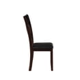 thumbnail image 4 of Acme Dining Chair Vegan Faux Leather Cross Lattice Set of 2 Black- Saltoro Sherpi Indoor Dining Chairs, 4 of 6