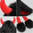 thumbnail image 6 of Qiopertar Anime Ear Hat, Cute Furry Animal Ear Hat for Cosplay, Yak Ear Winter Hat with Faux Hair for Christmas Halloween Parties Outdoor Events, Black, 6 of 7