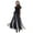 Black, variant on FYEGRE Elegant Gothic Witch Dress Attire For Halloween Performance And Events Black XL