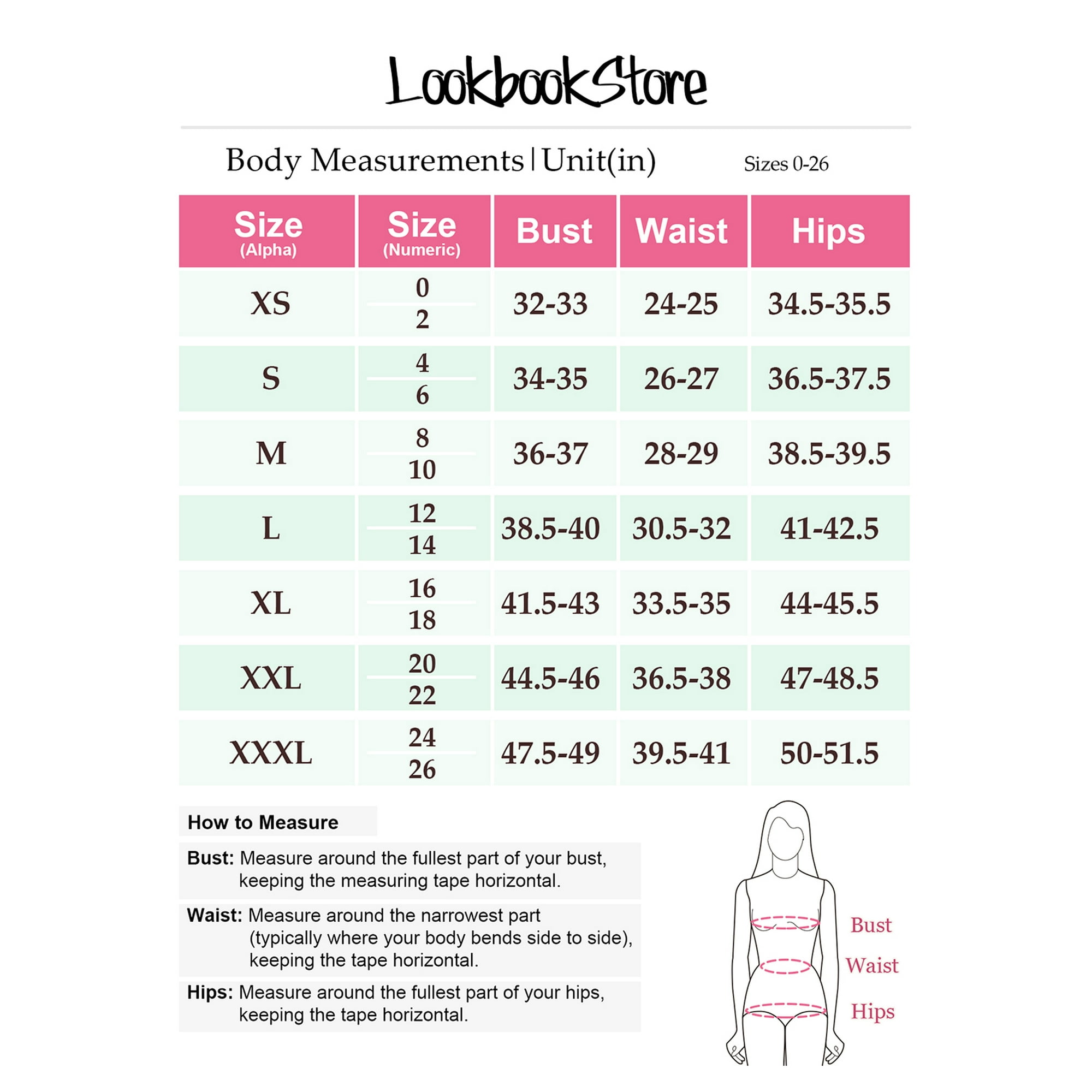 Size 6 measurements women