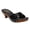 Black, variant on Women Chic Open Toe Medium Heel Mules Wooden Sole Studs Crocodile Texture Leather Slip On Sandals Size 16 Beige