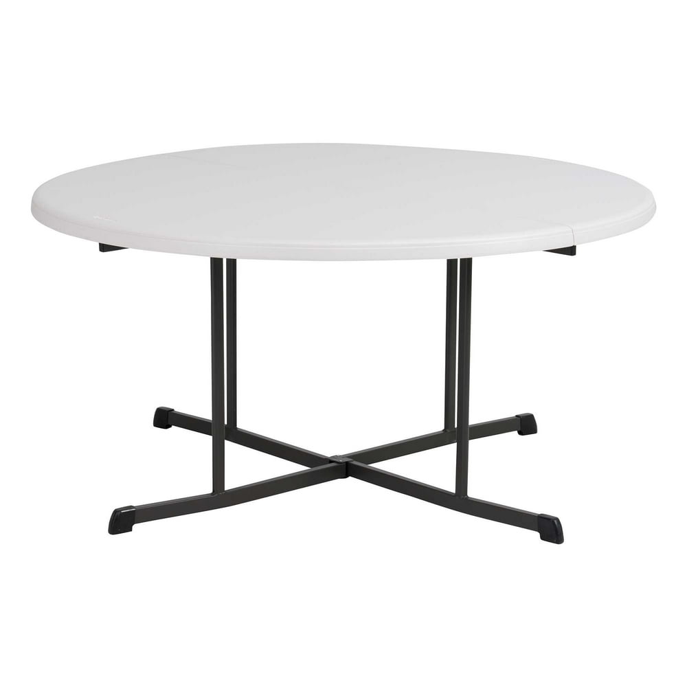 Lifetime 60Inch Round FoldInHalf Table 80806 Walmart