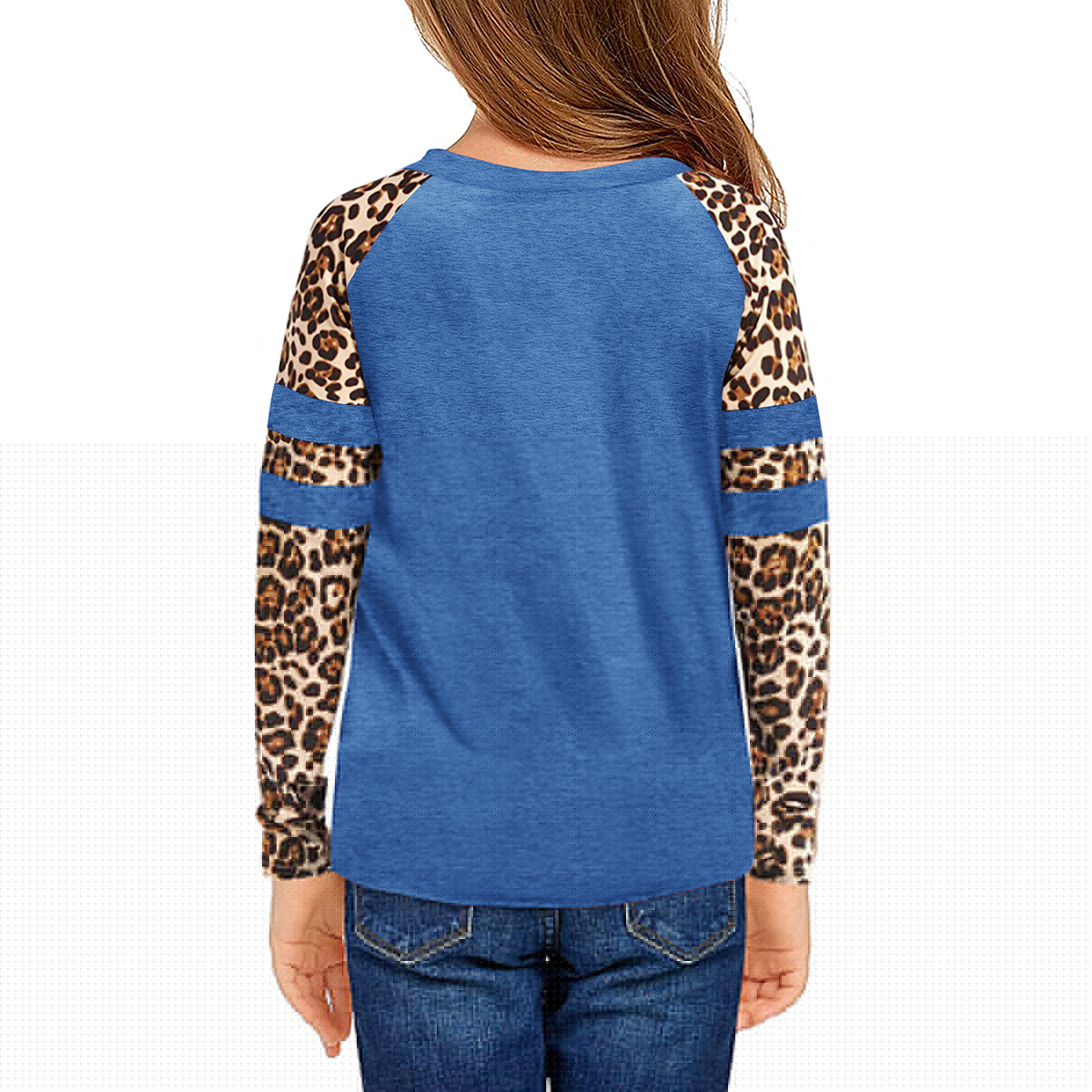 thumbnail image 2 of Langwyqu Girls Casual Long Sleeve Leopard Print T Shirts Children Spring Fall Tops for Size 4-15 Years, 2 of 5