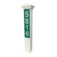 thumbnail image 4 of ADDRESSES OF DISTINCTION White Address Post with Reflective Numbers â€“ 32â€ Tall Customized House Marker - Hardware & Mounting Stake Included - Help Vehicles (Nantucket, Green Reflective), 4 of 4