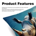 thumbnail image 2 of Rhinoceros Throw Pillows Set of 2 with Unique Patterns Covers - Available in 16x16, 18x18, and 20x20 Inches for Various Occasions - Includes Throw Pillow Inserts, 2 of 6