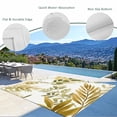 thumbnail image 3 of Brown Green Leaves Outdoor Rug for Patio/Deck/Porch, Non-Slip Large Area Rug 3 x 5 Ft, Summer Botanical Farmhouse Watercolor Leaf Indoor Outdoor Rugs Washable Area Rugs, Camping Rug Carpet Runner, 3 of 8
