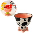 thumbnail image 3 of Taza pintada a mano Cerámica Irregular Drinkware Decoración Juego de tazas Flor Tablero de ajedrez Tulipán Taza de cerámica Soporte para pasteles Taza , vaca Baoblaze Tazas de café de cerámica, 3 of 8