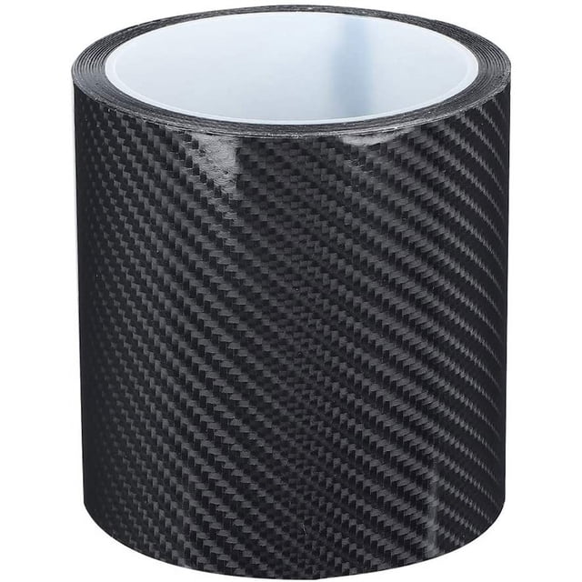 Película de carbono, protector de umbral de puerta de coche, película protectora de parachoques de fibra de carbono negra, tira adhesiva antirrayas autoadhesiva impermeable(10CM*3M) Rojo Verde