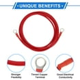 thumbnail image 4 of 1 Pcs Battery Inverter Cable 10 AWG Gauge 8FT 3/8" Lug Battery Cable Universal for Car Vehicle Boat RV Solar Tinned Copper Red, 4 of 7