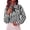 Black #064, variant on Womens Striped Button Down Shirts Bow Tie Neck Long Sleeve Tops, L