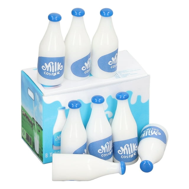 Juego De Botellas De Leche En Miniatura 1:12, Resistencia A Caídas, Larga Vida útil, Botella De Leche Para Casa De Muñecas 1:12, 8 Uds. Para Decoración ANGGREK No