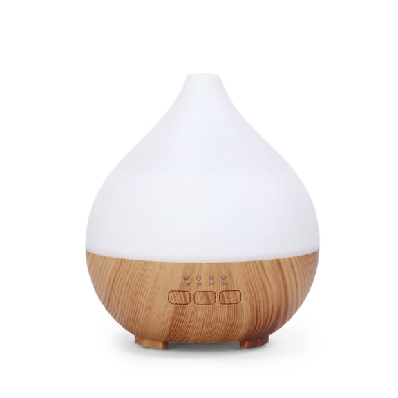 Wood Grain Aroma Diffuser & USB Humidifier - Portable 2-in-1 Air Moisturizer and Mist Maker for Home, Office, Bedroom, Relaxation, Aromatherapy, Quiet Operation