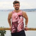 thumbnail image 6 of Pofeuu Delicate Pink Carnations Print Men's Workout Tank Tops Sleeveless Muscle Gym Shirt Quick Dry-3X-Large, 6 of 7